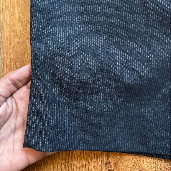 Pinstripe pencil skirt in dark grey. - Picture 2 of 4